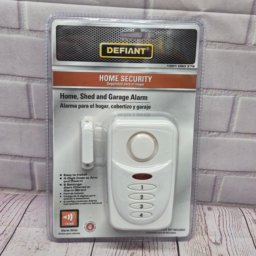 Defiant Home Shed and Garage Alarm 120dB Siren Keypad Security 1001090379 NEW